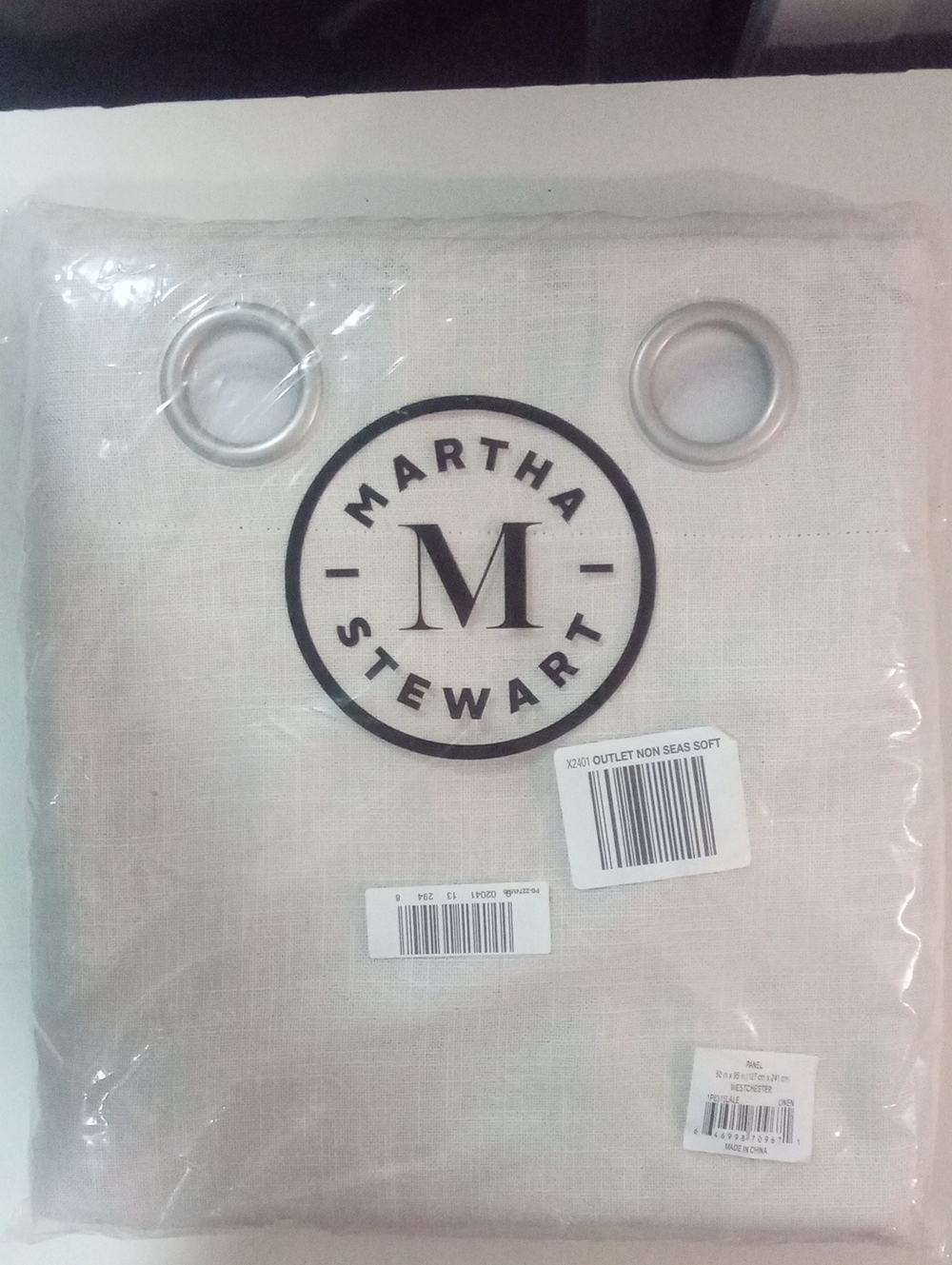 Martha Stewart Decorative Curtain Panel Grommet 95" Westchester NWT $108